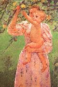Mary Cassatt Baby Reaching for an Apple oil painting on canvas